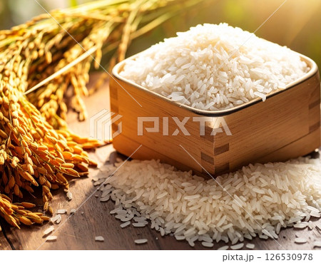 升に入ったお米 126530978