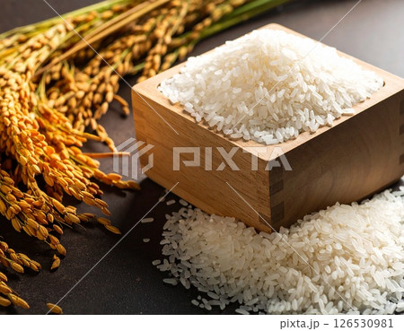 升に入ったお米 126530981