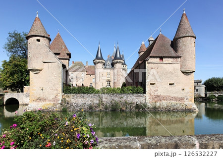 Castle of La Clayette in Burgundy, France	 126532227