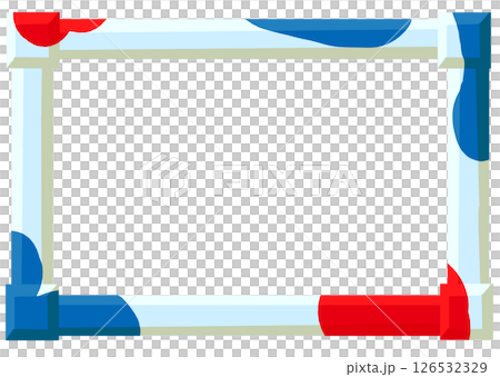 簡單的藍色和淺藍色框架 126532329