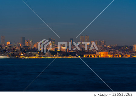 Night view of the Bosphorus Strait and Istanbul city. Travel Night view of the Bosphorus Strait and Istanbul city. Travel 126533262