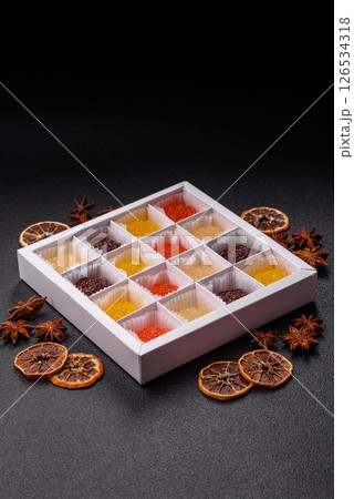 Jelly candies or homemade marmalade with different flavors Jelly candies or homemade marmalade with different flavors 126534318