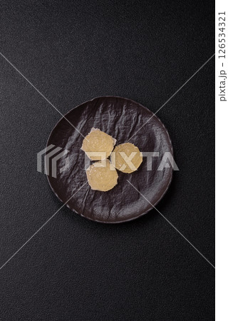 Jelly candies or homemade marmalade with different flavors 126534321