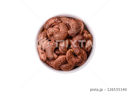 Cashew nuts in shell in bowl 126535140