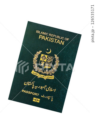 International passport of a citizen of Pakistan on a suitcase International passport of a citizen of Pakistan on a suitcase 126535171