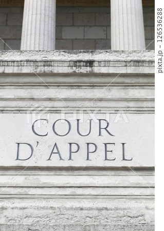 Court of appeal called cour d'appel in French language Court of appeal called cour d'appel in French language 126536288