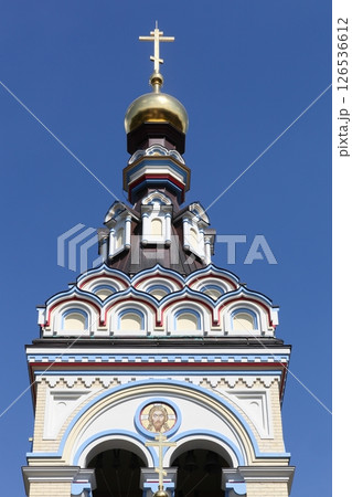 Top of the church of Our Lady of Kazan in Jurmala, Latvia Top of the church of Our Lady of Kazan in Jurmala, Latvia 126536612