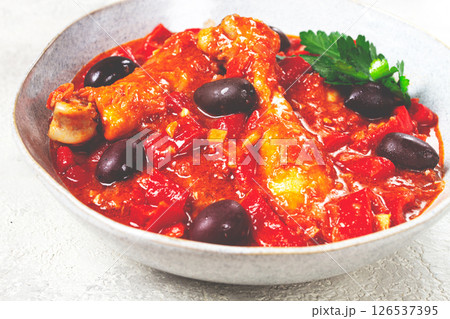 Pollo alla romana, Roman chicken, homemade, no people, Pollo alla romana, Roman chicken, homemade, no people, 126537395