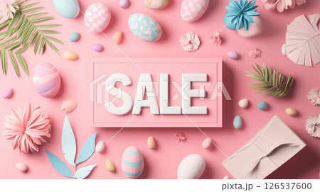 春色パステルセール告知バナー 126537600