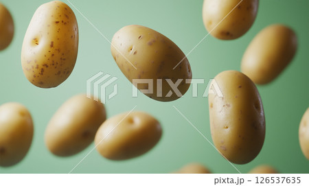 浮かぶ新じゃがいもの躍動感 126537635