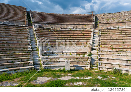 Ancient Roman Theatre, Asclepeion of Pergamon. UNESCO World Heritage Site. Bergama, Turkey 126537864