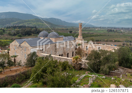 Exploring Selcuk Isa Bey Mosque in Selcuk, Izmir showcasing rich history and beautiful architecture 126537871