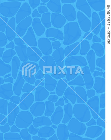 透明な水の水面のイラスト 126538649