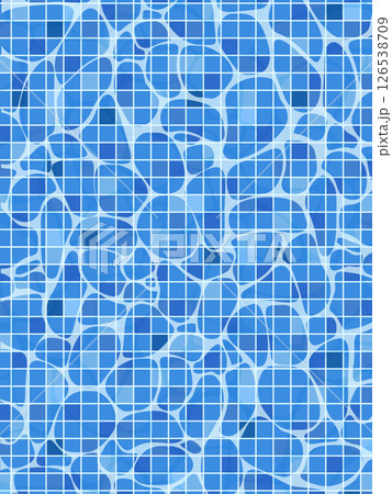 透明な水の水面のイラスト 126538709