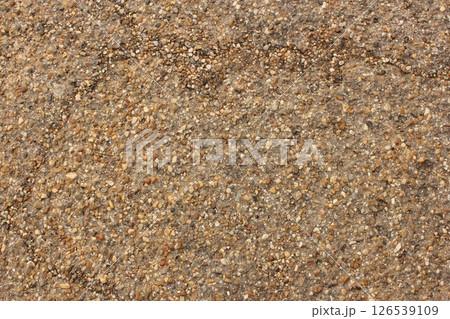 Cement With Pebble Parking Lot at Antique Building Cement With Pebble Parking Lot at Antique Building 126539109