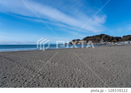 神奈川県　江ノ電と富士山　湘南 126539122