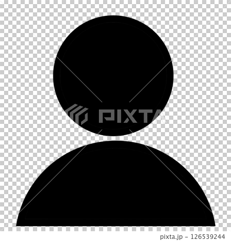 Simple black human silhouette icon 126539244