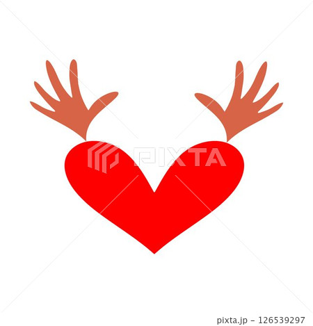 Heart icon is a heart with outstretched arms Heart icon is a heart with outstretched arms 126539297