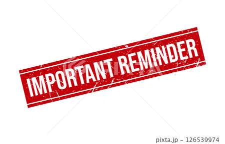 Important Reminder Rubber Stamp Seal Vector 126539974