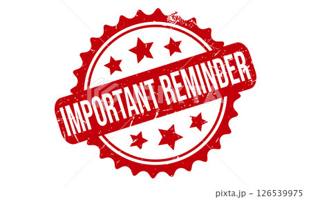 Important Reminder Rubber Stamp Seal Vector 126539975