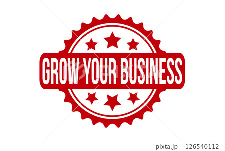 Grow Your Business rubber grunge stamp seal vector 126540112