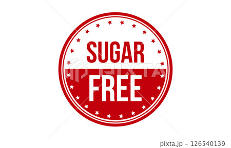 Sugar Free Rubber Stamp Seal Vector 126540139