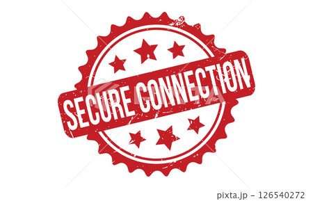Secure Connection Rubber Stamp Seal Vector 126540272