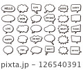 シンプルかわいい手描き吹き出し01 126540391
