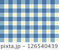 ブルーチェック柄 126540439