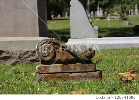 Close up of Historic Headstone in East TX Cemetery 126541093