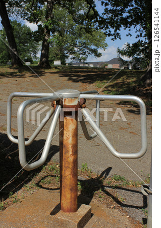 Vintage Turnstile Gate as Entry to Cemetery. Rural East TX Vintage Turnstile Gate as Entry to Cemetery. Rural East TX 126541144