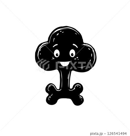 Whimsical Cartoon Tree Character with Friendly Expression for Kids Design 126541494