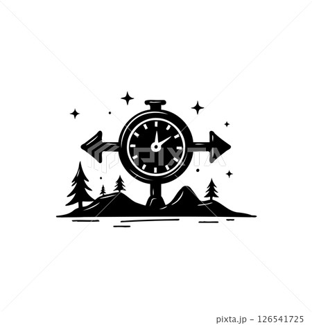 Time and direction in nature: A conceptual...のイラスト素材 [126541725] - PIXTA