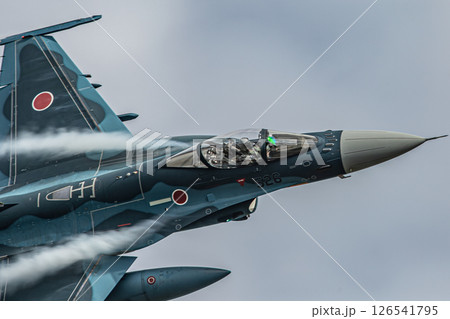 大空を飛ぶ戦闘機 126541795