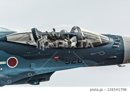 大空を飛ぶ戦闘機 126541796