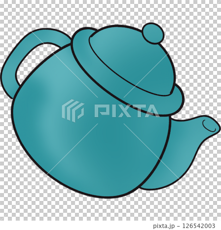 The illustration of a teapot The illustration of a teapot 126542003
