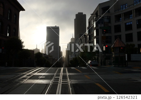 サンフランシスコ　カリフォルニア通りからの眺め 126542321