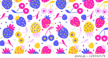 Tropical Exotic Fruit Pattern Strawberry Cherry Crayon Bg Texture Summer Vector Chalk Cartoon Seamless Abstract Background Chalk Organic Tropical Exotic Fruit Pattern Strawberry Cherry Crayon Bg Texture Summer Vector Chalk Cartoon Seamless Abstract Background Chalk Organic 126542579