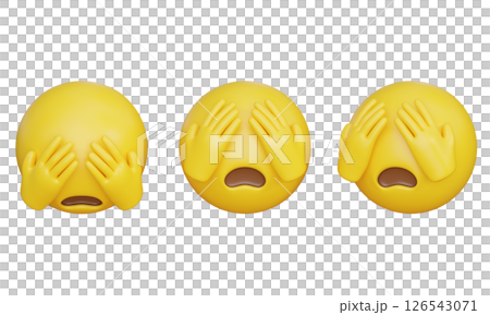 Surprised Emoji with hand on face 3D Icon Surprised Emoji with hand on face 3D Icon 126543071