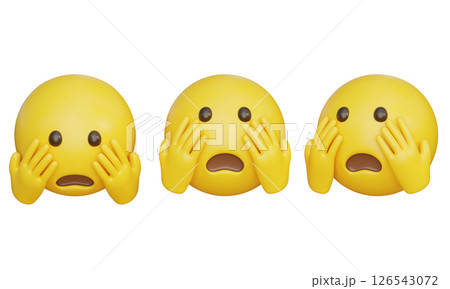 Surprised Emoji with hand on face 3D Icon Surprised Emoji with hand on face 3D Icon 126543072