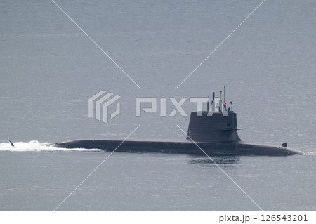 呉湾に浮かぶ たいげい型潜水艦 126543201
