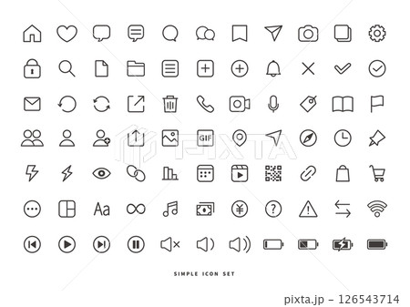 アイコンセット ライン SNS 126543714