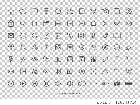 アイコンセット ライン SNS 126543714