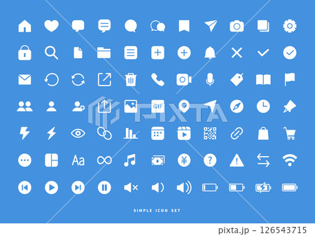 アイコンセット 白  SNS アイコンセット 白  SNS 126543715