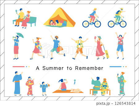 夏を楽しむ人達 126543814