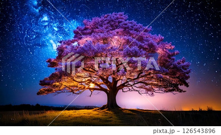tree in the night 126543896