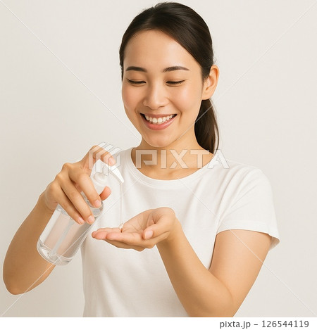 アルコール手指消毒でウイルス対策 清潔習慣 アルコール手指消毒でウイルス対策 清潔習慣 126544119