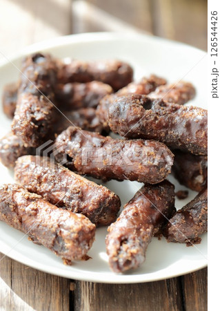 しっかり太めの2度がけ黒糖かりんとう 126544426