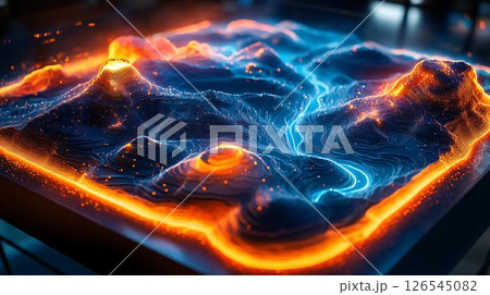 close up of burning charcoal bread 126545082