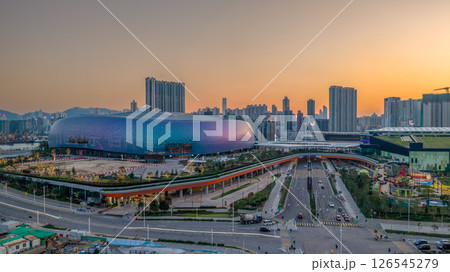 May 12 2025 Modern Architectural Design With Urban Cityscape Backdrop 126545279